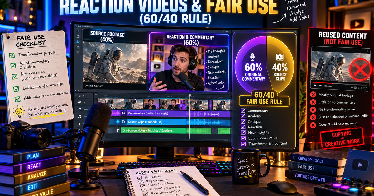 Reaction Videos on YouTube: How to Avoid Reused Content Bans