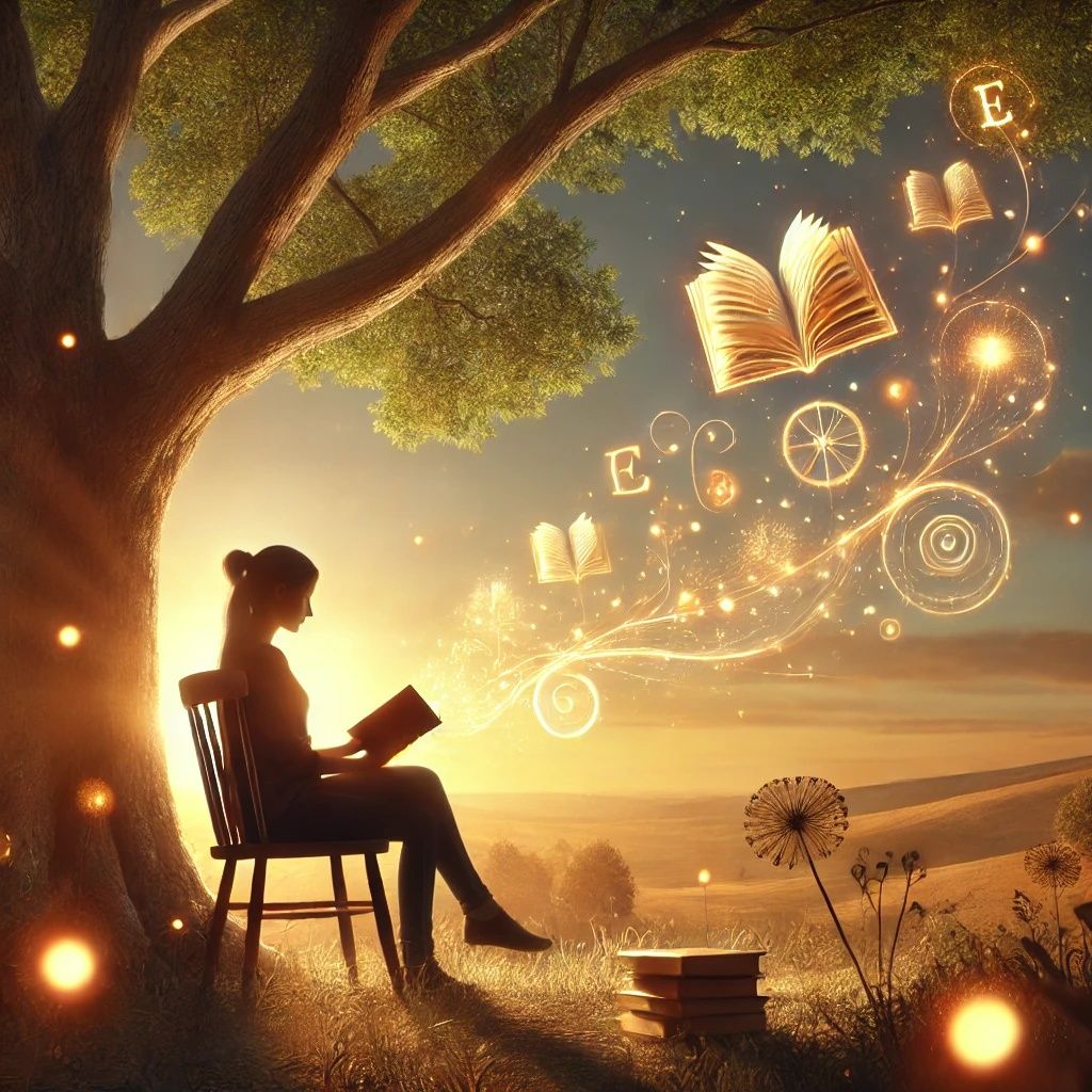 Uma pessoa lendo um livro