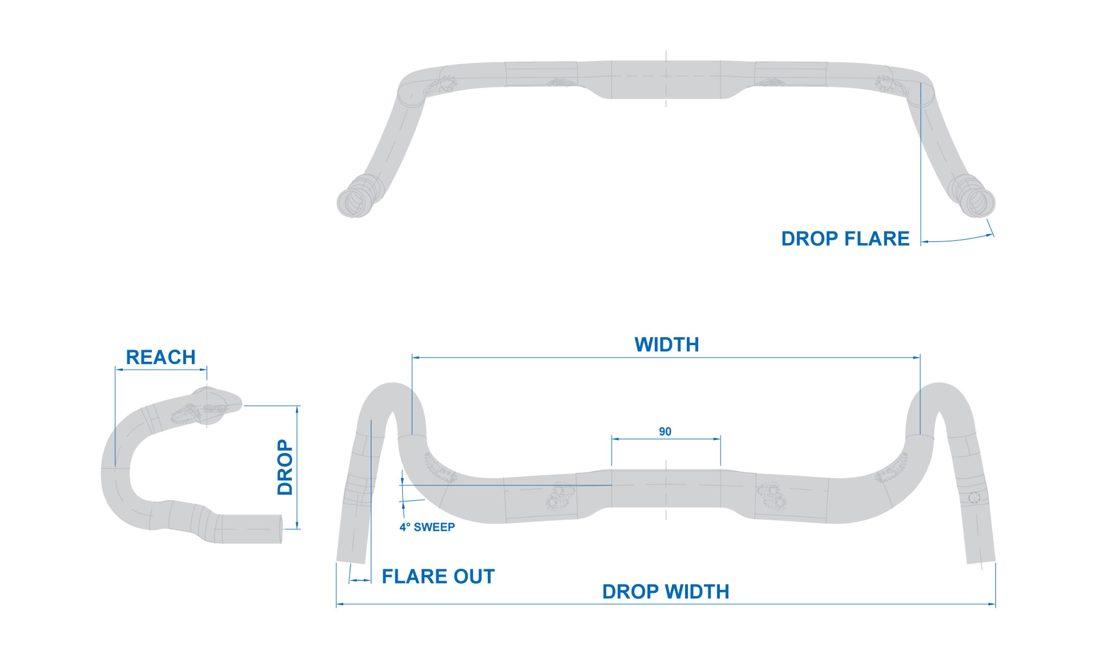 Ritchey gravel bar spec measurements diagram 