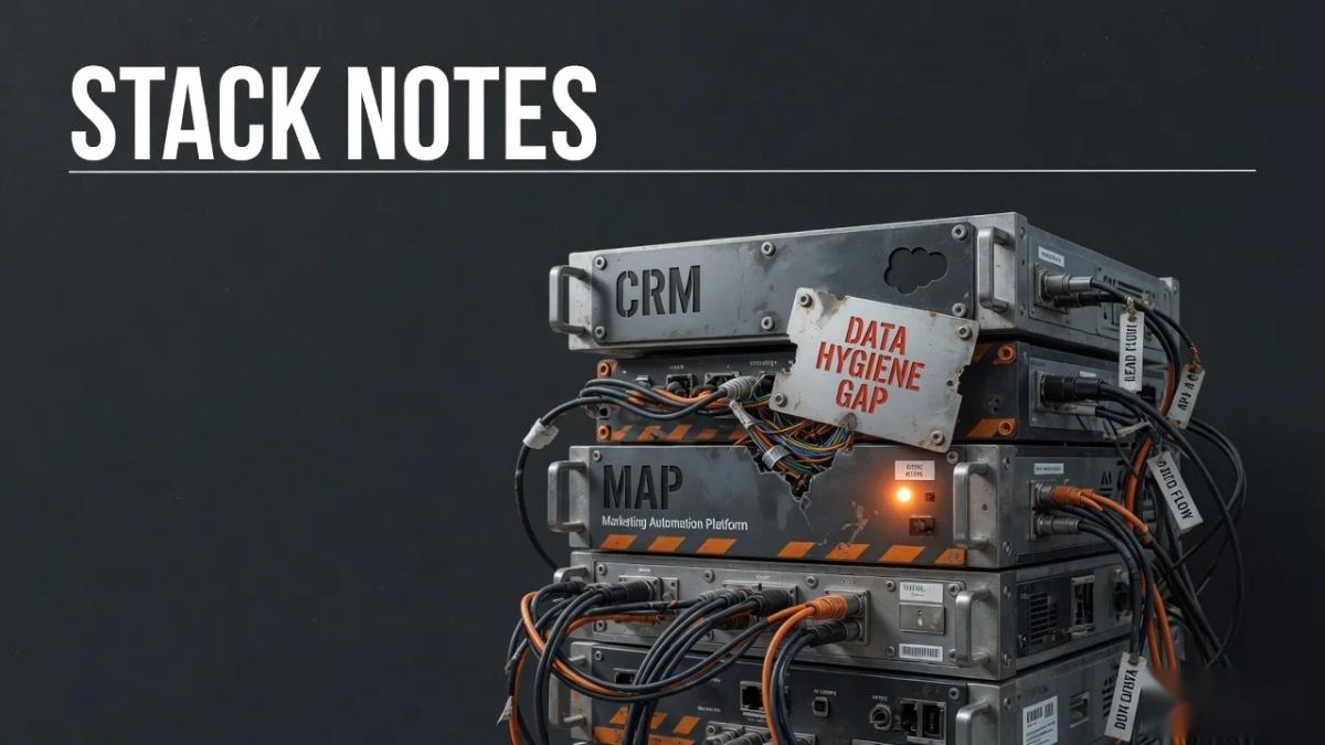Editorial cover for Marketing Automation Stack Notes 2026