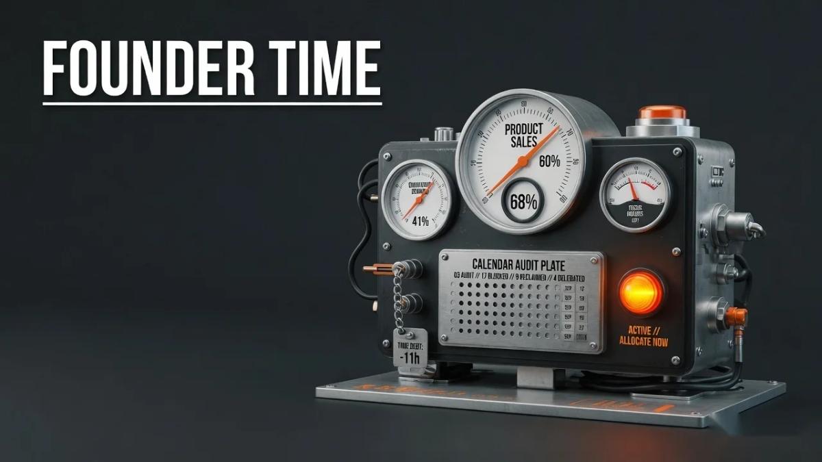 Editorial cover for Founder-Led GTM Time Allocation 2026