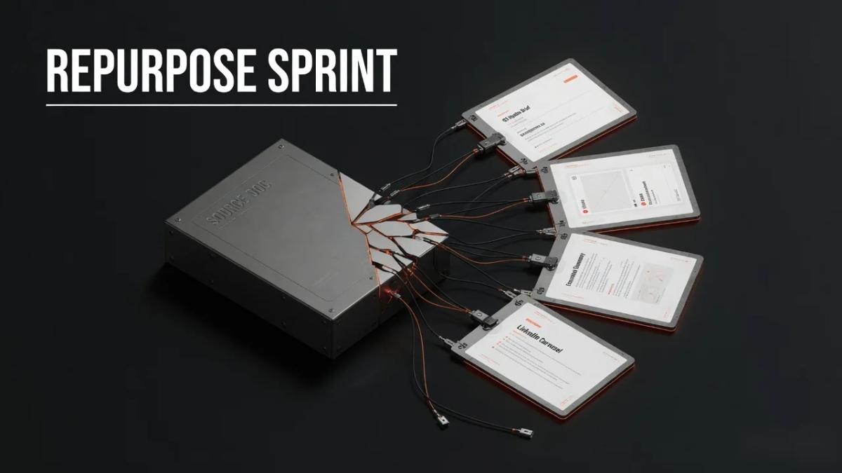 Editorial cover for Two-Week Content Repurposing Sprint