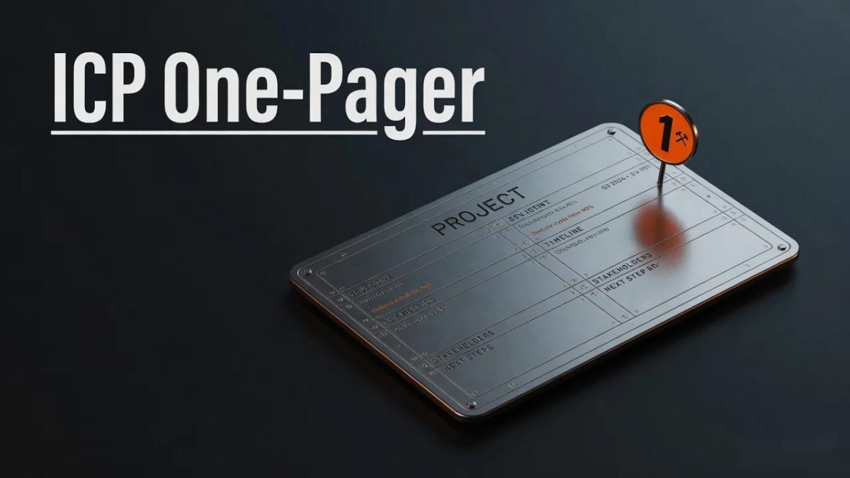 Editorial cover for ICP One-Pager Template