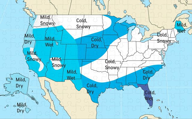 Top Five Fridays September 9, 2022: Old Farmers Almanac Winter Prediction Map