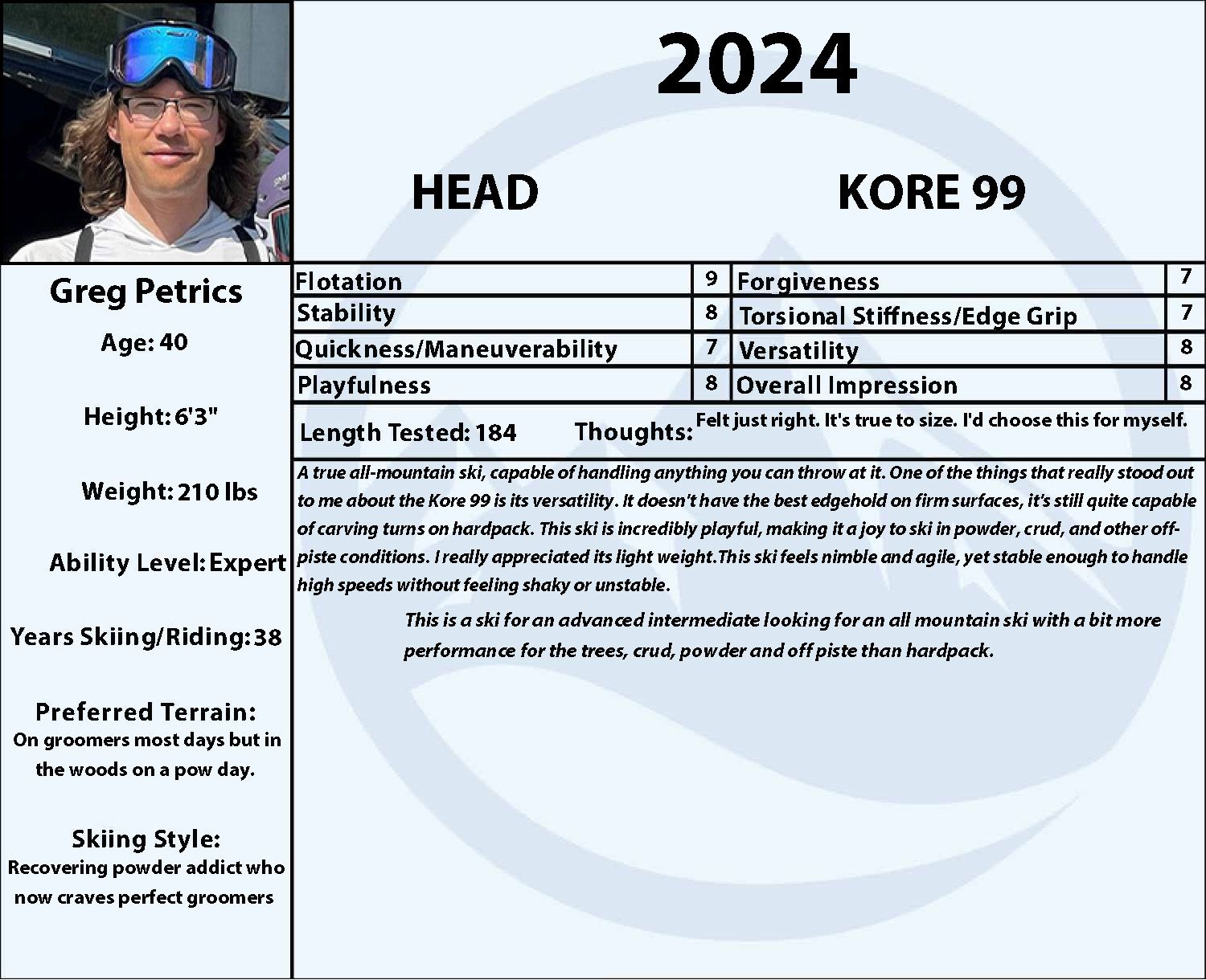 2024 Head Kore 99 Ski with Marker Squire 11 Bindings | Alpine Skis