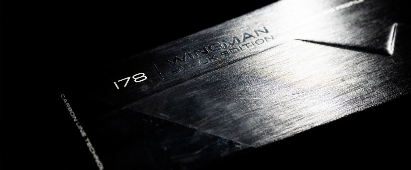 2024 Elan Wingman 86 Black Edition Skis: Topsheet Closeup