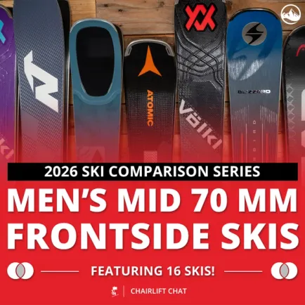 2026 Men's Mid 70 mm Frontside Ski Comparison