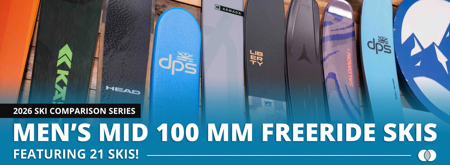 2026 Men's Mid 100mm Freeride Ski Comparison Lead Image