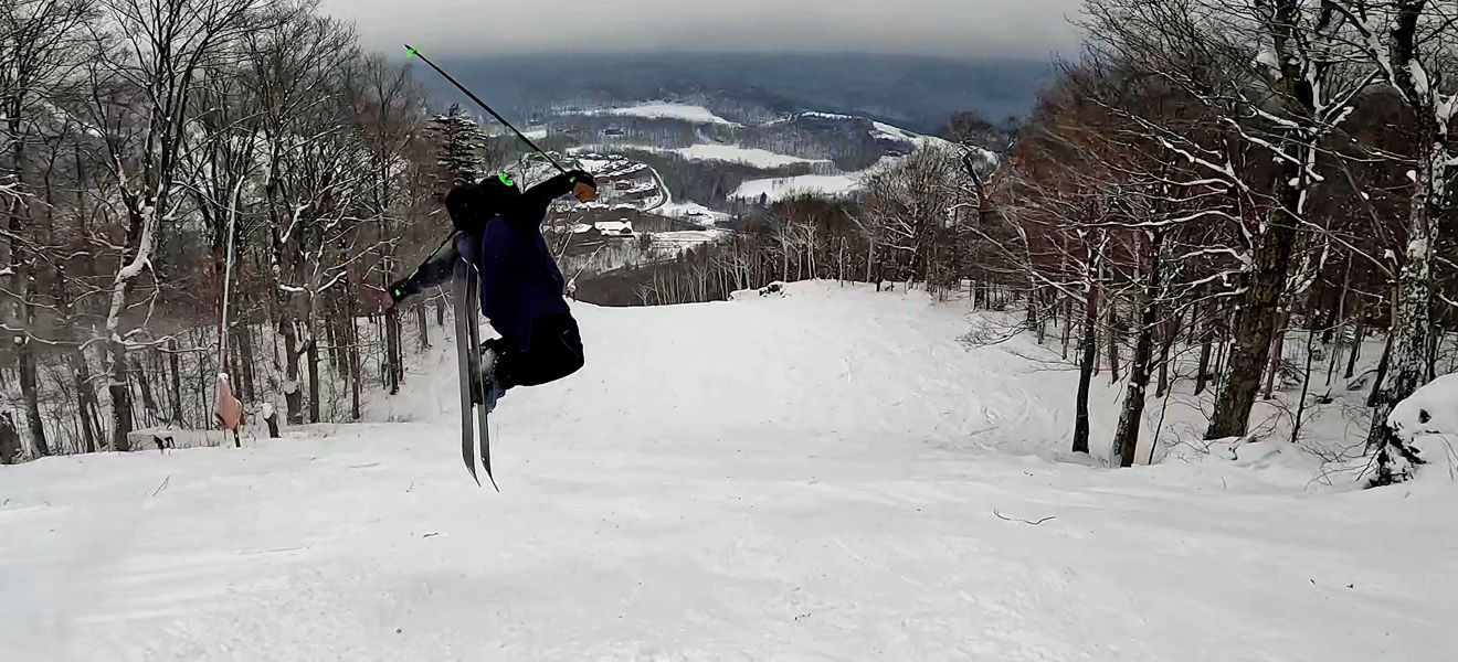 2023 Nordica Enforcer 104 Unlimited Ski Review: Full Width Action Image 2