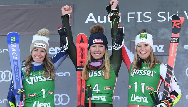 Top Five Fridays January 3, 2020: Mikaela Shiffrin Podium Image