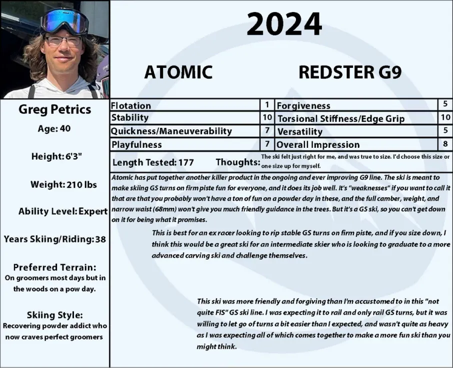 Atomic Redster G9 Revoshock S + X 12 GW, Red Produktbild-Vorschau 12