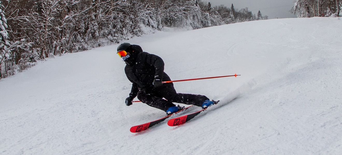 2022 Salomon QST 98 Ski Review: Full Width Action Image 2