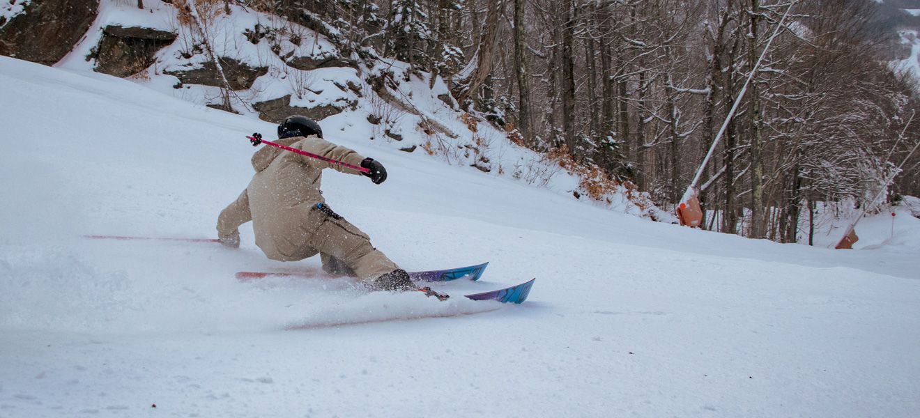2022 Salomon QST Blank Ski Review: Full Width Action Image 1