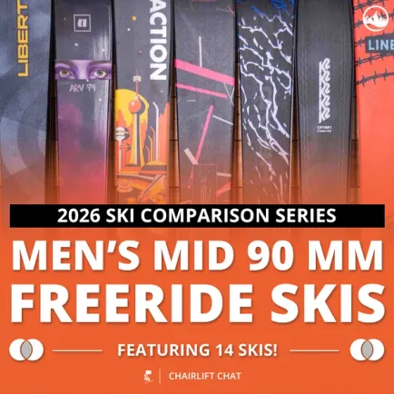 2026 Men's Mid 90 mm Freeride Ski Comparison