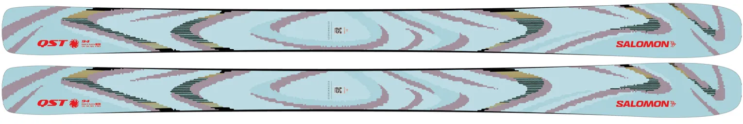 2026 Salomon QST Collection Introduction and First Impressions - 2026 Salomon QST 94 Iced Aqua Ski Graphics
