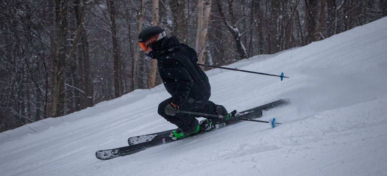 2022 Salomon Stance 90 Ski Review: Full Width Action Image 1