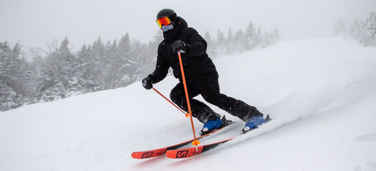 2022 Salomon QST 98 Ski Review: Full Width Action Image 1