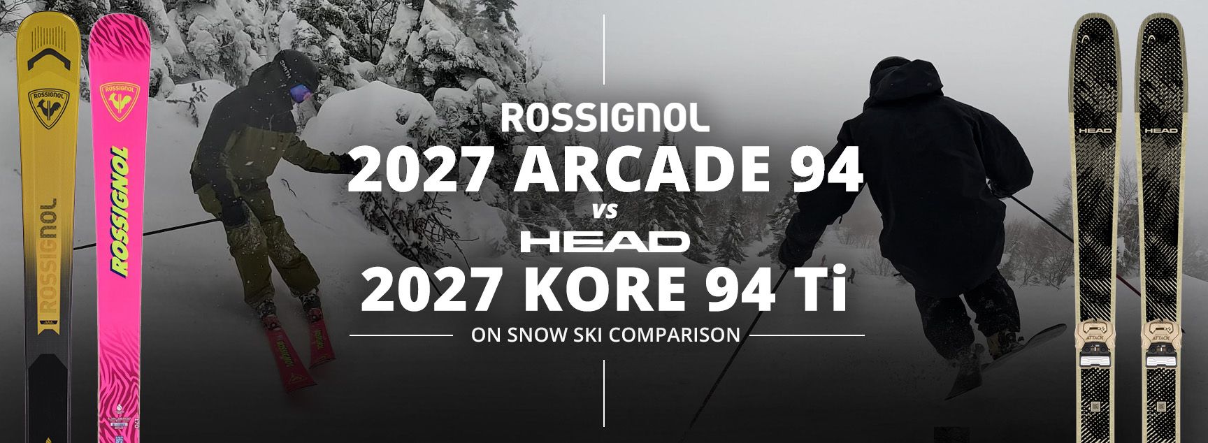 2027 Rossignol Arcade 94 and Head KORE 94 Ti On Snow Ski
