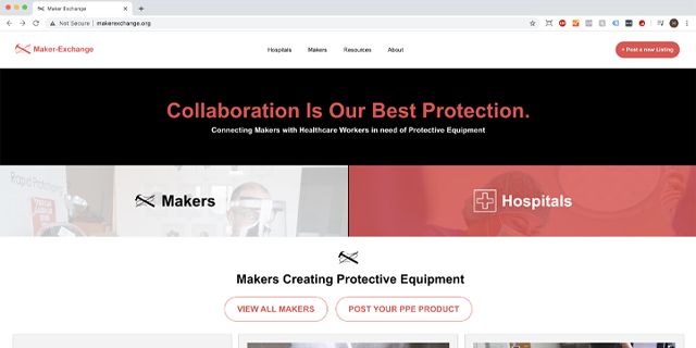 Top Five Fridays April 3, 2020: Maker Exchange Website Image