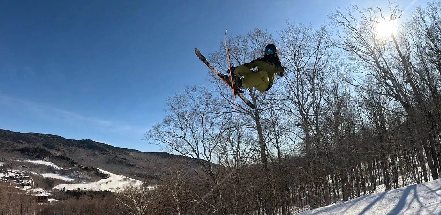 2027 Blizzard Rustler 10 and Blizzard Canvas 100 On Snow Ski Review - Jeff ACtion Shot 1
