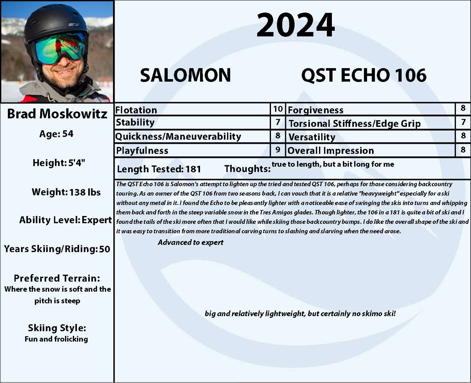 Salomon qst 106 size on sale chart