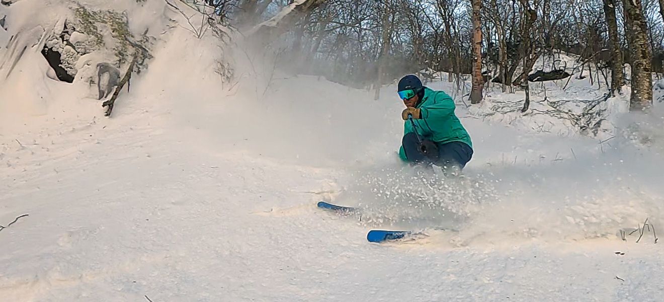 2022 Salomon QST Blank Ski Review: Full Width Action Image 2
