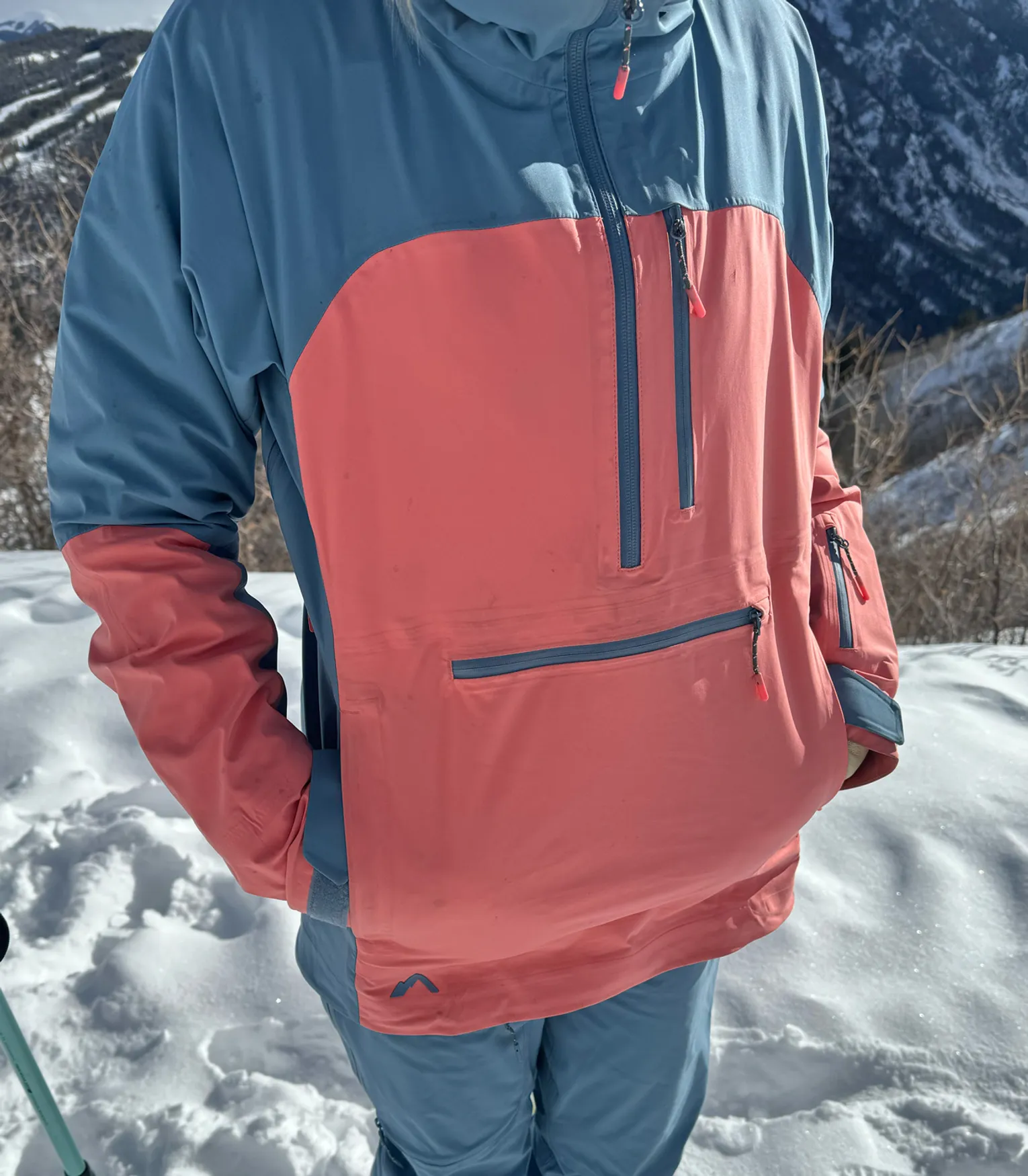 Strafe Lynx Pullover and Willow Half Bibs - Women's Outerwear Kit Review - Jacket Fabric Closeup