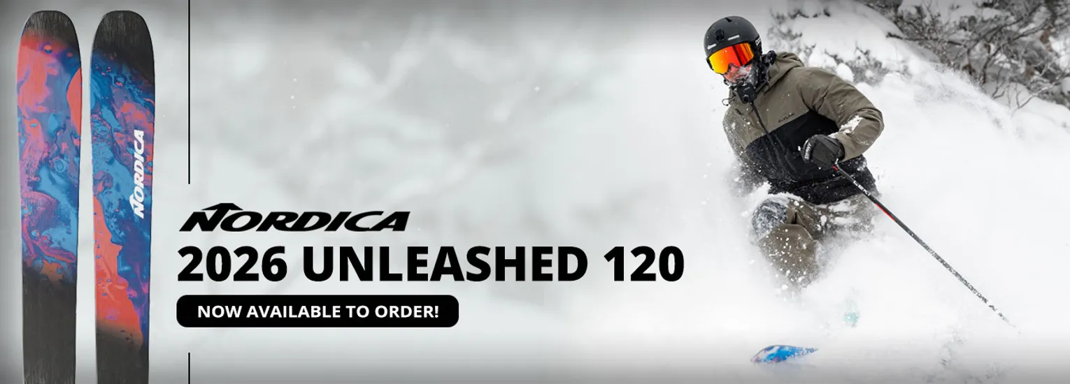 2026 Nordica Unleashed 120 Ski Review - Pre-Order Graphic