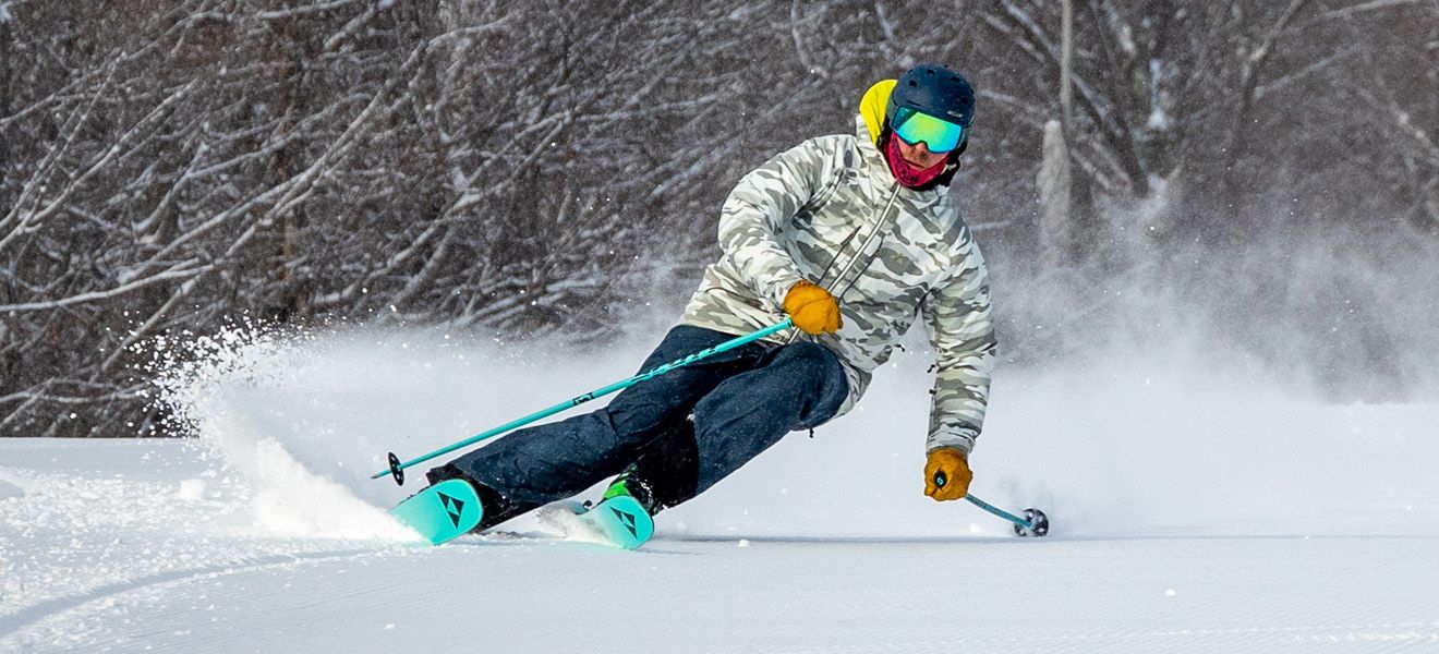 2023 Fischer Ranger 102 Skis: Full Width Action Image 2