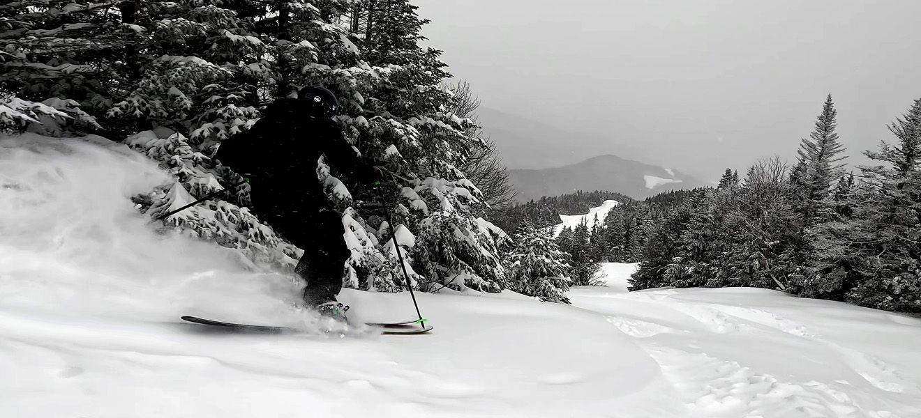 2023 Salomon QST 106 Skis: Full Width Action Image 1