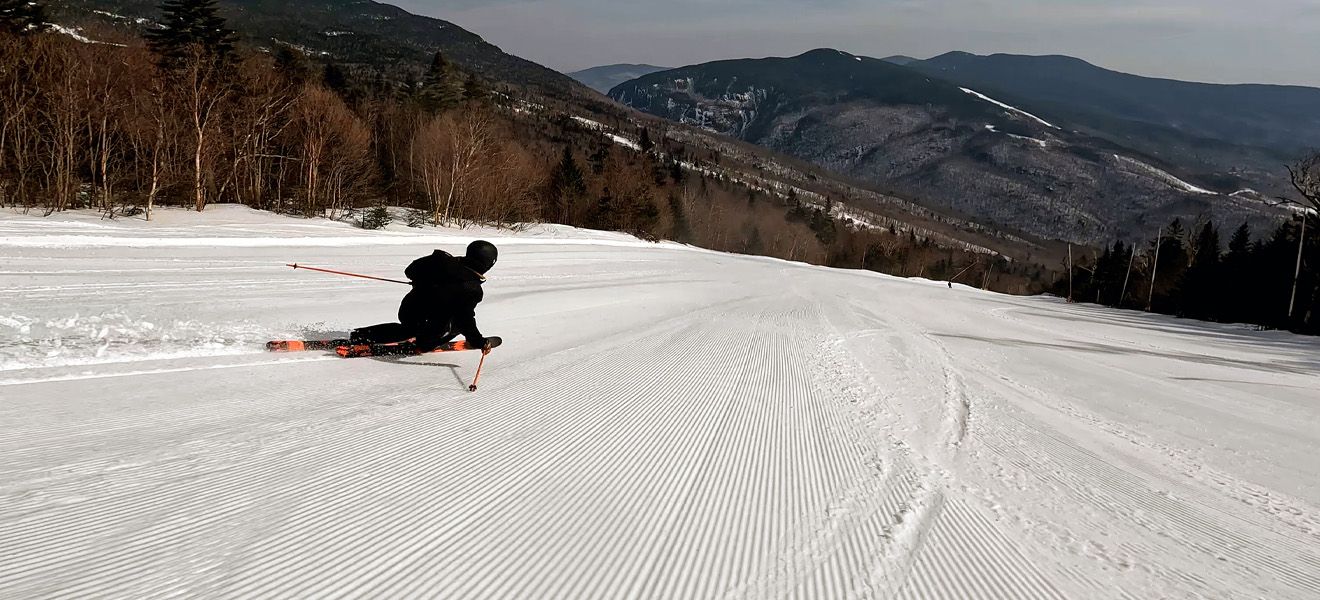 2023 Liberty Origin 96 Skis: Full Width Action Image 2