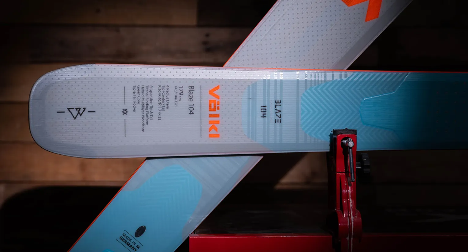 2025 Volkl Blaze 94 & Volkl Blaze 104 Ski Review - Blaze 104 Tail Closeup Image