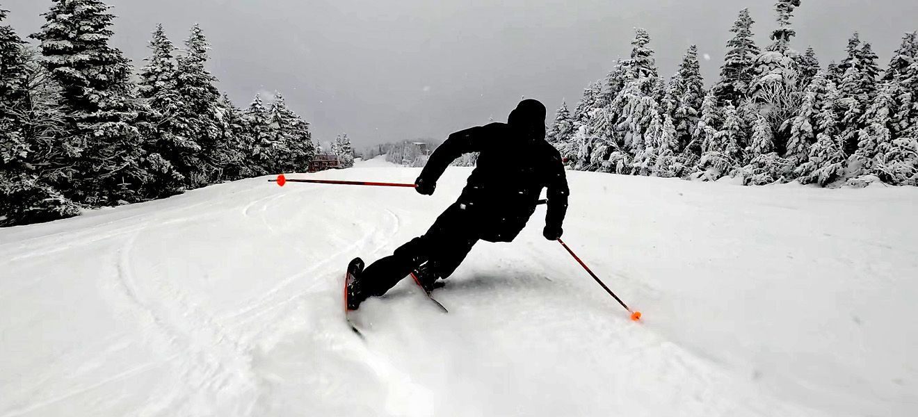 2022 Atomic Maverick 95 Ti Ski Review: Full Width Action Image 2