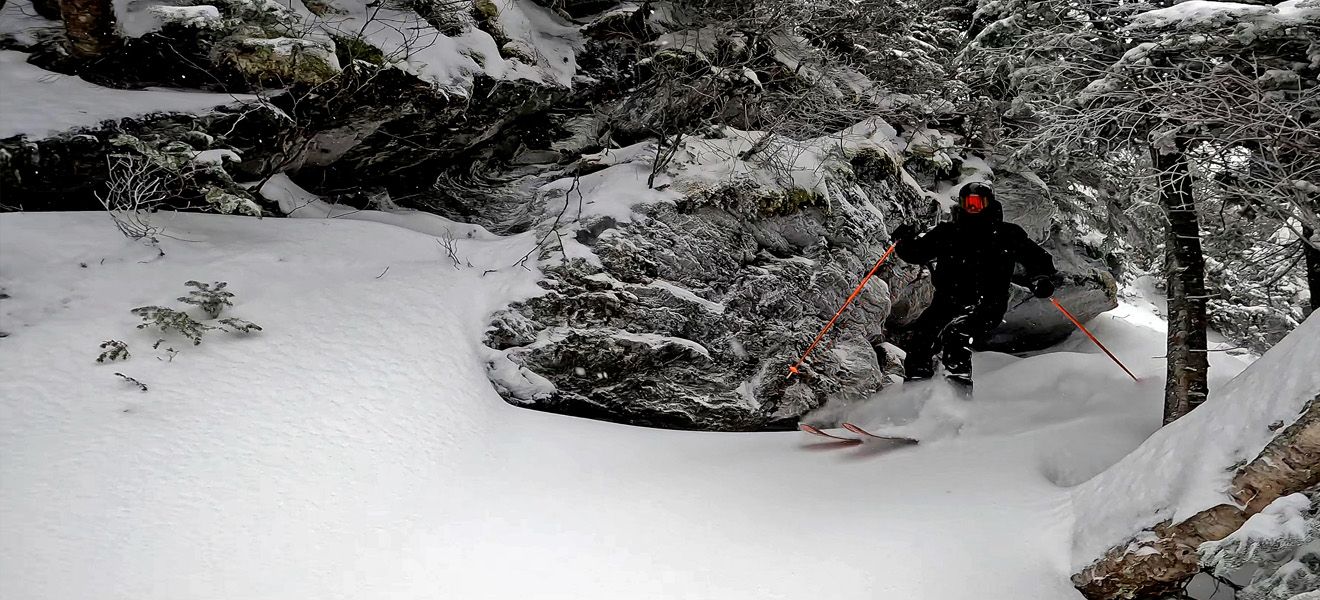 2023 Atomic Bent 110 Skis: Full Width Action Image 2