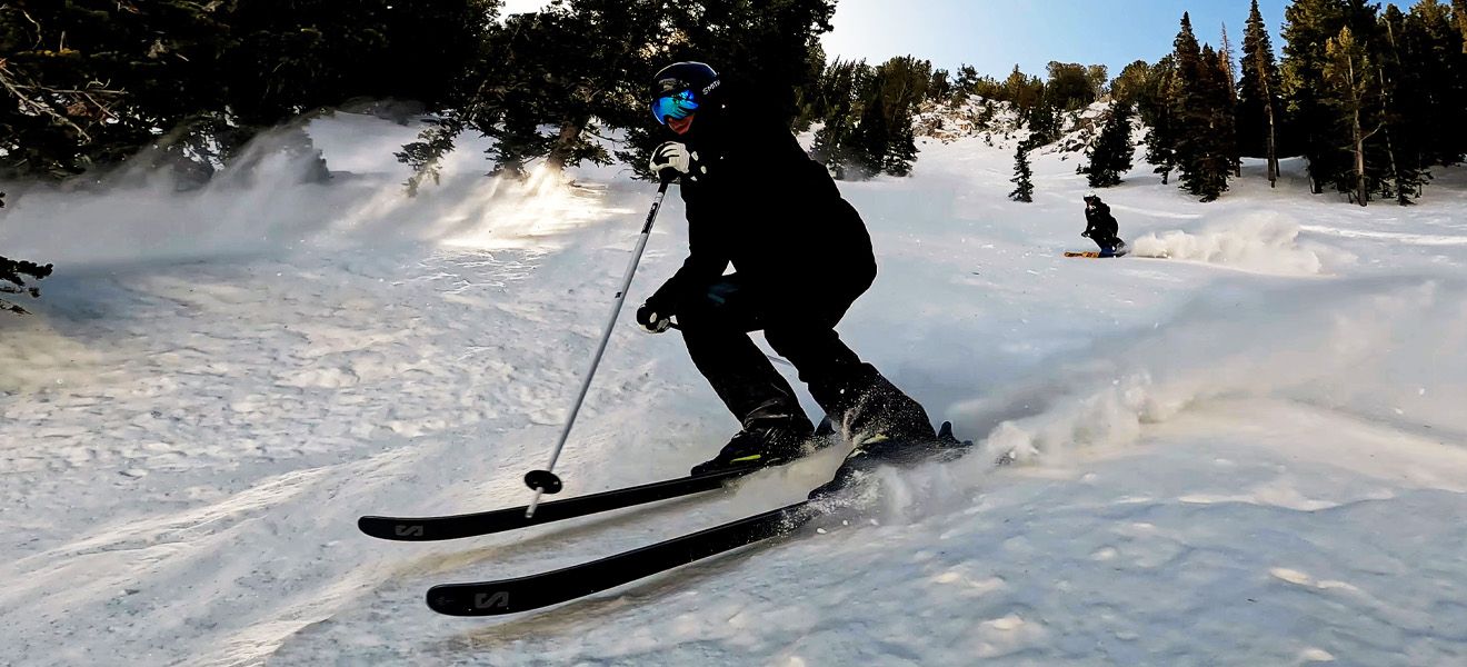 SkiEssentials Trip Report: Skiing Alta with Salomon: Bob St.Pierre Full Width Action Image 1