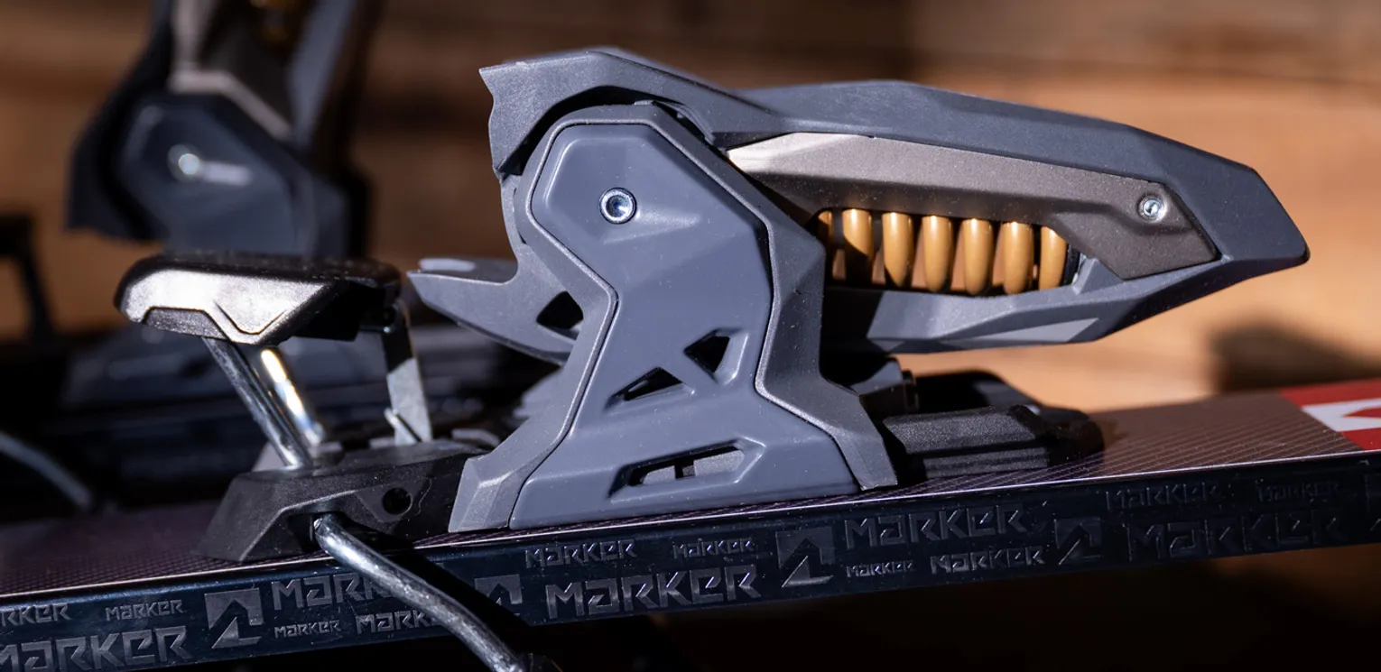 Marker Griffon X & Jester X M-Werks Ski Binding Review - Marker Griffon X M-Werks Heel Piece Closeup