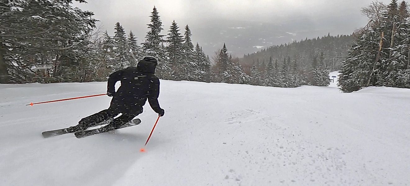 2022 Salomon Stance 90 Ski Review: Full Width Action Image 2