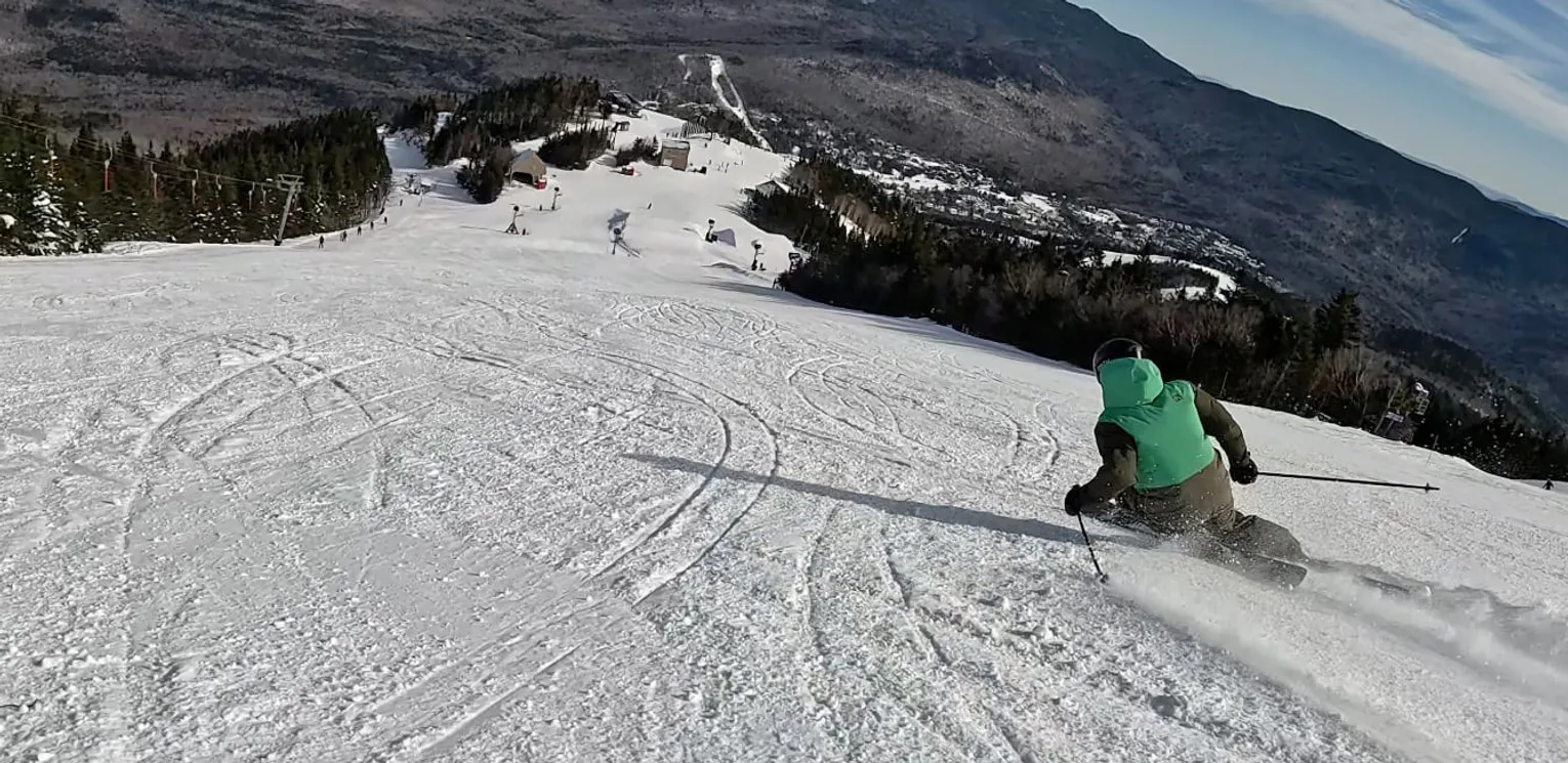 2027 K2 Mindbender 96 On Snow Ski Review - Deep Carve Action Shot 1