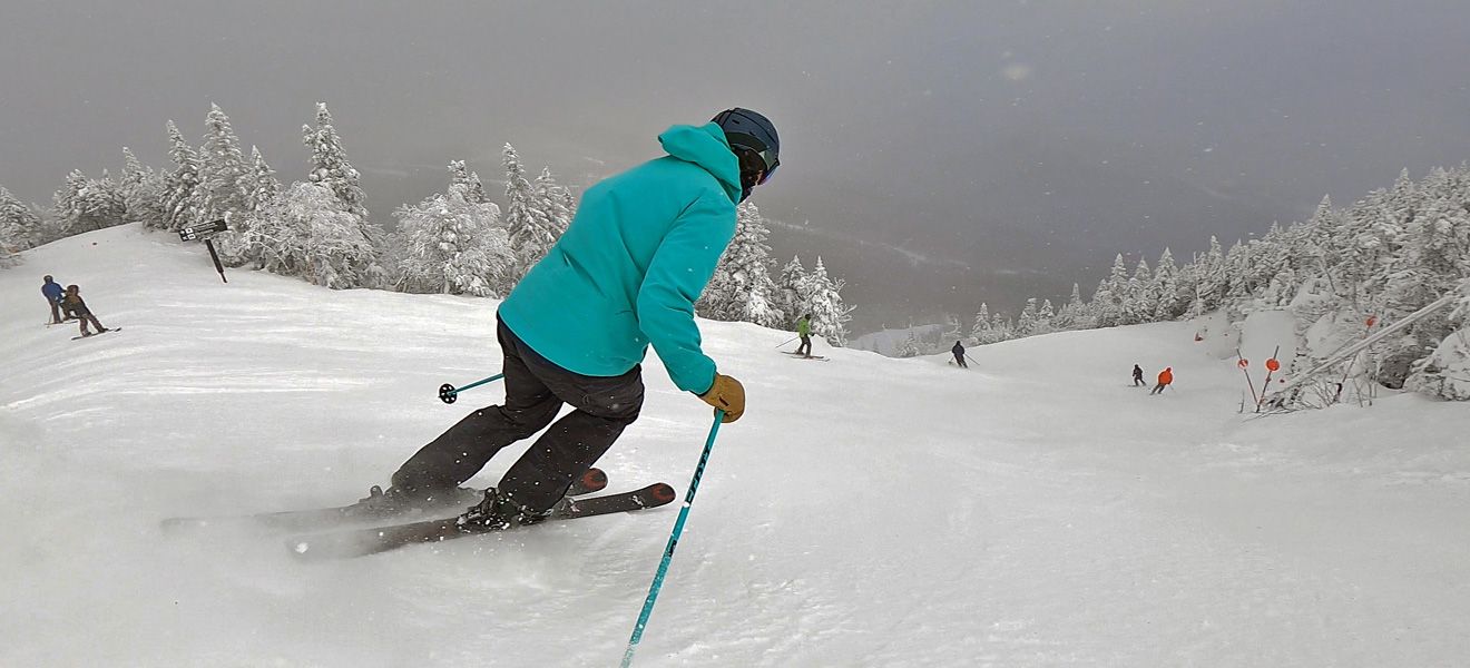 2022 Rossignol Experience 86 Ti Ski Review: Full Width Action Image 2