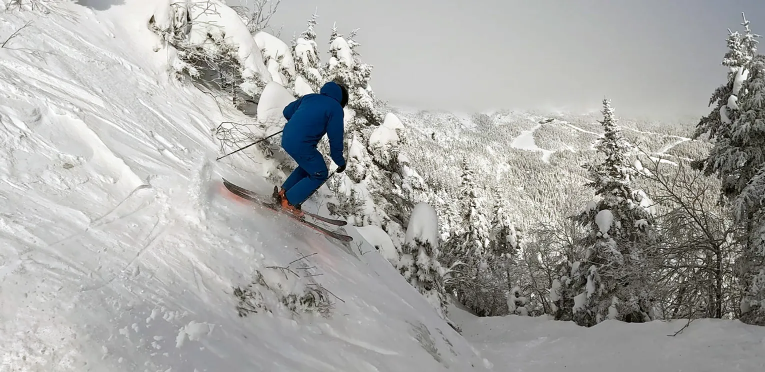 2027 Blizzard Rustler 10 and Blizzard Canvas 100 On Snow Ski Review - Bob Action Shot