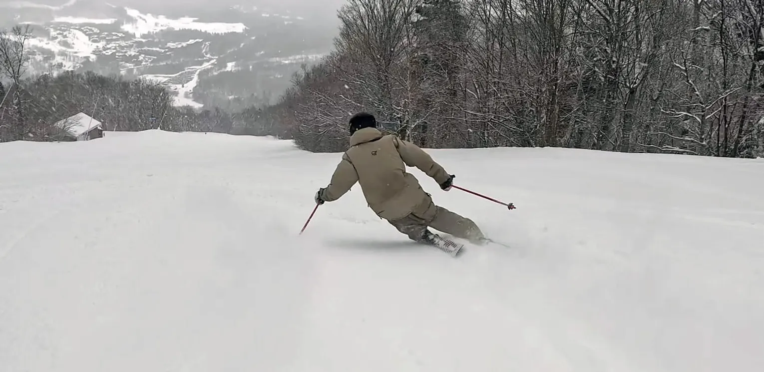 2026 Black Crows Camox On Snow Ski Review - Action Shot 1