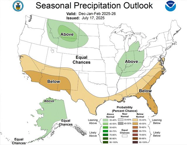 Top Five Fridays August 8, 2025: NOAA Winter Forecast Image