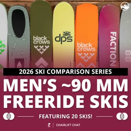 2026 Men's ~90 mm Freeride Ski Comparison