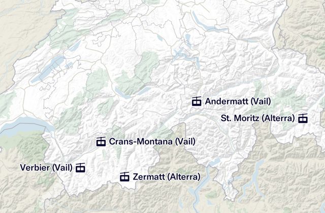 Top Five Fridays September 6, 2024: Alterra and Vail Swiss Resort Map Image