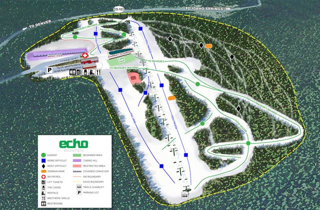 Top Five Fridays August 2, 2024: Echo Mountain Trail Map Image