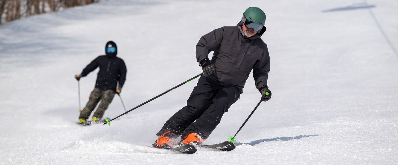 2024 Elan Wingman 86 Black Edition Skis: Full Width Action Image 1