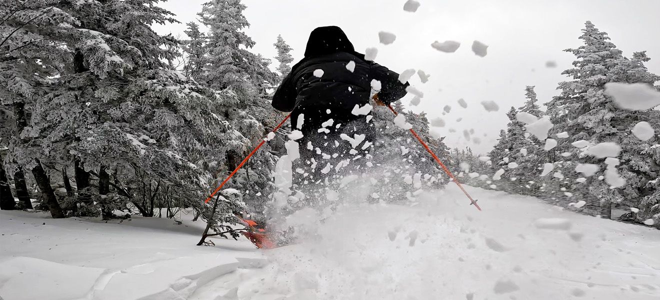 2023 Liberty Origin 96 Skis: Full Width Action Image 1