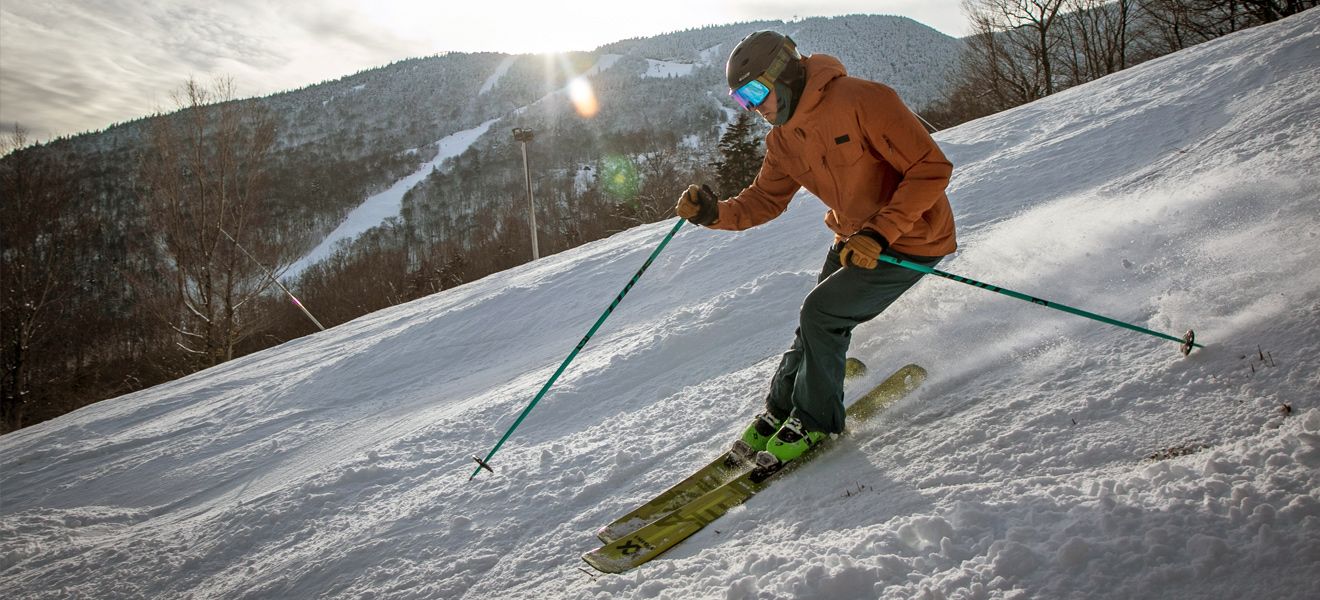 2021 Volkl Blaze 106 Men's and Women's Ski Review: Full Width Action Image 1