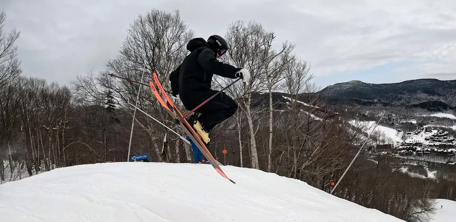 2027 Blizzard Rustler 10 and Blizzard Canvas 100 On Snow Ski Review - Matt Action Shot
