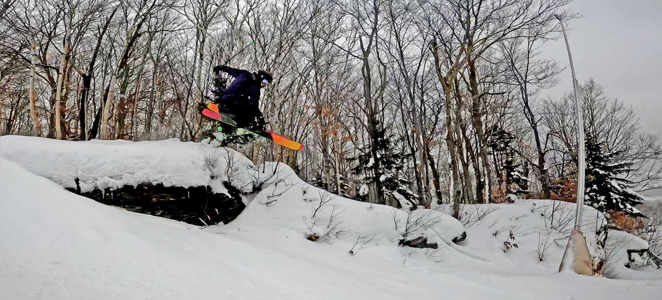 2023 Elan Ripstick Tour 104 Ski Review: Full Width Action Image 1